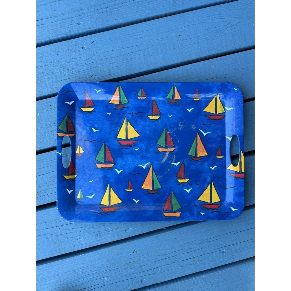 Evolution Sakura sailboat plastic serving dish